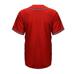 Knopf-Mesh-Softball-Trikots Maßgefertigte Streetwear Halloween <span class=keywords><strong>Baseball</strong></span>-Uniform Rot Jungen Retro Japanisches <span class=keywords><strong>Baseball</strong></span>-Trikot - Product Image 3