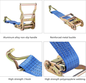 วงล้อผูกสายรัดสินค้าโพลีเอสเตอร์สำหรับงานหนักพร้อมตะขอ J ปรับขนาดได้ตามต้องการได้รับการรับรอง - Product Image 5