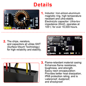 Convertidor Reductor <span class=keywords><strong>de</strong></span> Voltaje para Automóvil, <span class=keywords><strong>Luz</strong></span> LED, Panel <span class=keywords><strong>Solar</strong></span>, Convertidor CC <span class=keywords><strong>de</strong></span> 50W Monofásico, Convertidor CC-CC <span class=keywords><strong>de</strong></span> 12V 24V a 5V 10A - Product Image 4