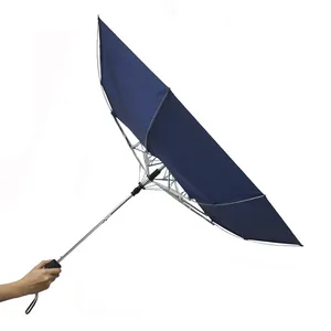 Guarda-chuva resistente ao vento, 42 polegadas, arco resistente ao vento, 2 dobras, promoção à prova de vento