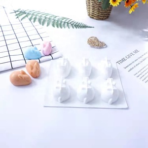 Moule à gâteau en silicone alimentaire jetable à 6 cavités en forme de lapin de Pâques, outil de pâtisserie écologique pour la maison, la cuisine, la boulangerie et les fêtes - Product Image 2