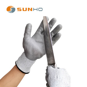 Factory 13G XL Negro Durable HPPE Safety Nylon Liner Guantes de seguridad para el trabajo PU Guantes DE TRABAJO Guantes resistentes a cortes Nivel 5 - Product Image 3