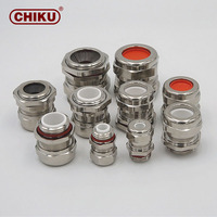 CHIKU PG Series Brass Metal Cable Gland Nickel Plated CE UL ATEX Explosion Proof Cable Gland for Automation Instrument Cabinet