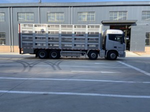 9.6m Bétail <span class=keywords><strong>Camion</strong></span> Porc Cheval Bovins Mouton Boîte De Livraison Taille Personnalisée Porc Transport - Product Image 3