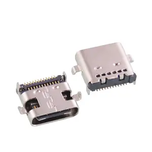 Micro USB verticale 24 P voor 3.1 Type C Connector type-C 24Pin Vrouwelijke Socket jack Lading poort Plug 3.1 Versie