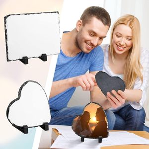 Wholesale Sublimation White Blanks Stone Rock <b>Photo</b> Slate Glossy Coated Laser Engraved Sublimation <b>Frame</b> - Product Image 5