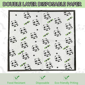 Serviettes de table personnalisées imprimées en 2 plis, en pulpe de bois vierge de qualité alimentaire, 33x33 cm, pour Noël, mariage, dîner - Product Image 4