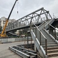 Puente Peatonal Modular de Acero para Uso Urbano, Fácil Instalación, Cruce Vial Seguro, Pasarela, Estructura de Acero