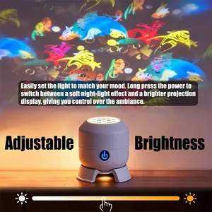Proyector LED Giratorio Dinámico Recargable, Luz <span class=keywords><strong>de</strong></span> Ambiente con Brillo Ajustable y Rotación <span class=keywords><strong>de</strong></span> 360°, Decoración para Dormitorio - Product Image 4