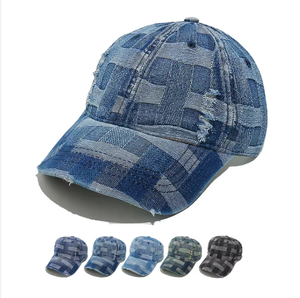 Gorras de Béisbol de Estilo Vintage, Personalizadas con Logotipo, de Alta Calidad, a Cuadros, Desgastadas, de Mezclilla, Ajustables, de Perfil Bajo - Product Image 6