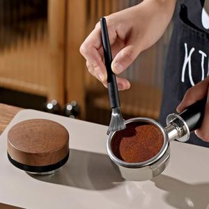 2026 New Style Coffee Cleaning Brush Modern Minimalist Wooden Handle Animal Hair for <b>Grinder</b> Cleaning Nylon Bristle Brush - Product Image 3