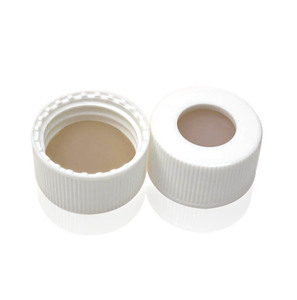Tapas con cubierta de polvo para viales de tornillo EPA VOA TOC ámbar transparente 24-400 - Product Image 3