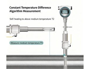 Nhiệt khối lượng lưu lượng khí mét Inline không khí kỹ thuật số khí tự nhiên oxy đo lưu lượng kế với RS485 modbus tuabin lưu lượng kế - Product Image 3