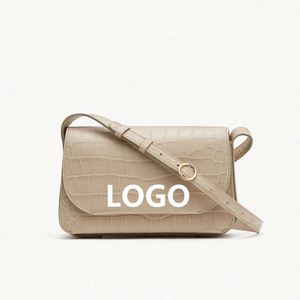 Bolso de Hombro Tipo Concertina con Estampado de Cocodrilo y Logotipo Personalizado a la Moda para Mujer - Product Image 1