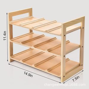 Estante de almacenamiento de botellas de madera, 5 niveles, diseño antideslizante de madera dura duradera para bebidas, vino, biberones - Product Image 4