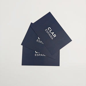 Cartes de remerciement de haute qualité, écologiques, en papier couché coloré, avec enveloppe, estampillage or, logo personnalisé, pour entreprises - Product Image 2
