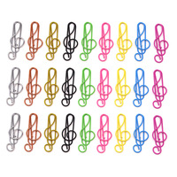 Clips de Papel con Forma de Notas Musicales, Artículos de Oficina, Regalos Escolares, Clips Metálicos Divertidos con Forma de Notas Musicales para Marcar Páginas