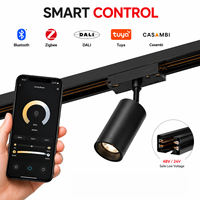 Système d'éclairage sur rail magnétique encastré sans cadre CE 48V avec modules linéaires suspendus à LED COB DALI CCT pour plafond moderne