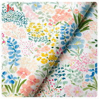 Tissu en satin de coton tissé extensible avec élasthanne, imprimé floral, pour vêtements, accepte ODM et OEM