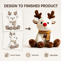 Boneka Rusa Natal Custom Langsung dari Pabrik, Isi Kapas PP, Kain Super Lembut - OEM/ODM untuk Merek Label Pribadi, Pesanan Grosir