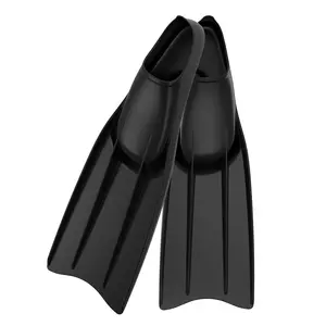 Factory Price Custom Logo Full Silicone Colorful Scuba Freediving Diving Fins Black Dive Flippers Soft Long Swimming Fins