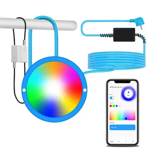 Refined 12V Waterproof IP68 10W RGB Color Changing Magnetic Underwater Submersible Above Ground APP Controlled LED Pool Lights