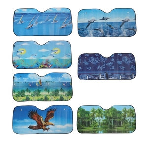 130*60 xe che nắng phim hoạt hình thiết kế cảnh quan phía trước bánh kính visor với lá nhôm tăng cường che nắng cho tầm nhìn tốt hơn - Product Image 2