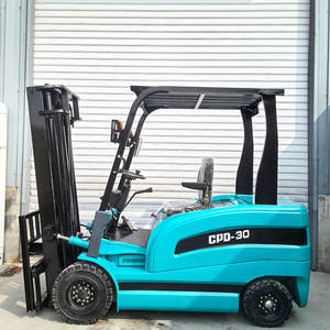 Chariot élévateur électrique mini 3 tonnes (3000 kg) avec siège, batterie plomb-acide, certifié CE, pour entrepôt - Product Image 1