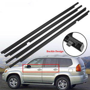สายพานซีลหน้าต่าง Weatherstrip 4ชิ้น,สำหรับซีลประตูรถด้านนอกสีดำ - Product Image 3