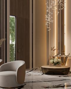 Villa d'hôtel de luxe au design italien moderne, service de rendu 3D architectural et de design d'intérieur pour salle de bain, salon et chambre à coucher - Product Image 6