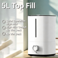 Humidificateur ultrasonique sur pied BL-MD6 avec télécommande et Wi-Fi, brume froide et chaude pour l'UE, les États-Unis, le Japon et la Corée du Sud