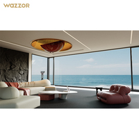 Fenêtres à battants en alliage d'aluminium Wazzor, nouveau design, style villa minimaliste, verticales, exquises, personnalisables et isolantes thermiquement