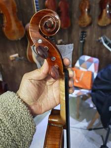 ไวโอลินรุ่น <span class=keywords><strong>Stradivarius</strong></span> ขนาด 4/4 3/4 1/2 เสียงไพเราะ หน้าไม้สปรูซแท้ หลังไม้เมเปิล ลายไม้ชัดเจน - Product Image 4