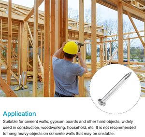 Vástago recto de acero al carbono, cemento de mampostería endurecido Delgado, pared de ladrillo de acero galvanizado Astel fuerte clavo de hormigón de 3 pulgadas - Product Image 2