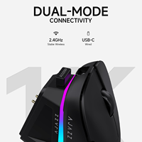 Souris de jeu sans fil AJAZZ AJ159P en gros avec station de charge RGB, capteur PAW3395 26K DPI, souris ergonomique légère 56G