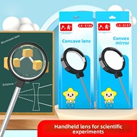 Lentille portative 5 cm – Lentille convexe détachable, lentille concave, miroir plan, double convexe, double concave, miroir concave-convexe grossissant