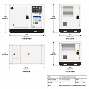 Generador Diésel Silencioso EAC Cummins Weichai Yuchai Monofásico 240V 50Hz con ATS para Uso Doméstico y Comercial de 20kva a 100kva - Product Image 1