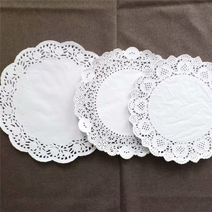 Sous-verres en <span class=keywords><strong>papier</strong></span> classiques ronds écologiques Neatal de 4 à 12 pouces, décoration de table de mariage, fournitures de fête, dessous-de-plat pour la pâtisserie - Product Image 2