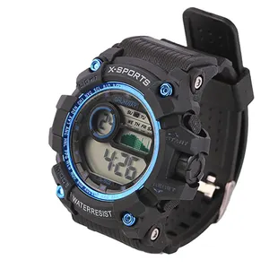 Новые модные водонепроницаемые спортивные светодиодные наручные часы для мальчиков Цифровые Многофункциональные цифровые часы