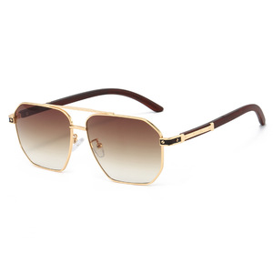 Lunettes de soleil de luxe unisexes, nouvelle collection, monture carrée classique rétro, verres PC UV400 de haute qualité, vente en gros personnalisée - Product Image 3