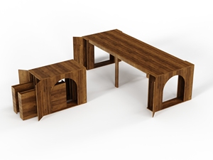 Mẫu bàn gấp gỗ cao cấp mới về, thiết kế tùy chỉnh OEM ODM, bàn ăn gỗ mở rộng sang trọng - Product Image 5