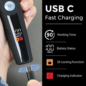Multi Functional Men's Electric Shaver Rechargeable Digital Display Hair Clipper Nose Trimmer <b>Razor</b> <b>Set</b> USB C Fast Charging - Product Image 1