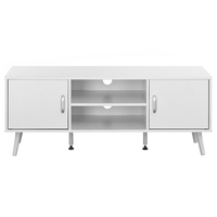 Meuble TV mural de 65 pouces de style Mid-century, grand meuble de rangement en bois pour chambre, table d'appoint, étagère, meuble TV de bureau moderne, table basse, meuble TV