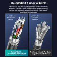 Nuevo A381 Dual C USB Cobre puro Cuerda automática Carga magnética Thunderbolt 4 Cable PD 60W Cable USB para micrófono de teléfono móvil