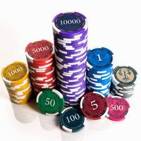 Jetons de poker en céramique de qualité casino 14g avec logo personnalisé, incrustation métallique, jetons de casino personnalisés, jetons professionnels à 3 tons, écologiques et durables