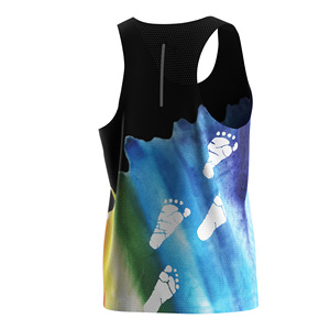 Gilet de sport sans couture pour homme, respirant, imprimé néon personnalisé par sublimation, idéal pour le cyclisme et la course à pied - Product Image 4