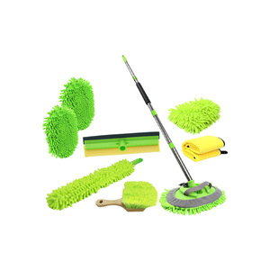 Juego de cepillos para lavado de autos, 8 piezas, herramientas de limpieza de microfibra verde para el detallado y mantenimiento de vehículos - Product Image 2