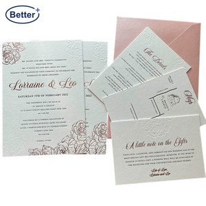 Sáng tạo cao cấp tùy chỉnh hôn nhân Lời Thề thẻ sinh nhật thiệp chúc mừng lời mời chúc mừng Cảm ơn bạn thiệp cưới với phong bì - Product Image 1