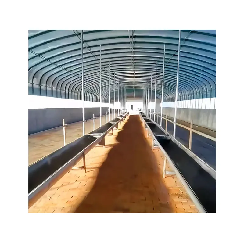 家禽農場のプレハブフレームの家畜牛および酪農家の鉄骨構造の産業小屋