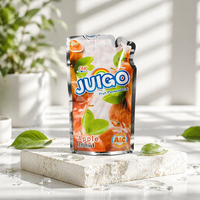 Sachets en plastique personnalisés pour boissons liquides avec paille, pour machine de remplissage de jus en aluminium, pochettes verticales à bec verseur